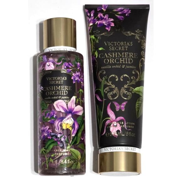VS Victoria's Secret Cashmere Orchid Fragrance Body Lotion and Mist Set NEW - Picture 3 of 7